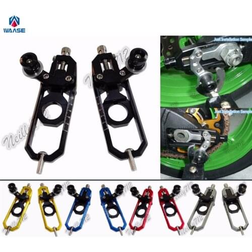 Waase Motorcycle CNC Aluminum Chain Adjusters with Spool Tensioners Catena For Suzuki GSXR1000 GSXR 1000 K7 K8 2007 2008