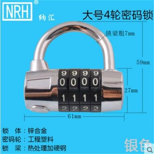 NRH9907 Padlock Gym password Warehouse door anti-theft Luggage cabinet Zinc alloy lock