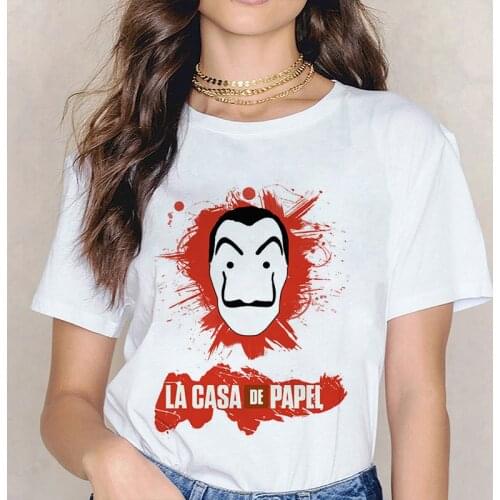 La Casa De Papel Graphic Print T-shirt Women 2020 New Summer Fashion Casual Tshirt Harajuku Aesthetic White Tops Female T Shirt