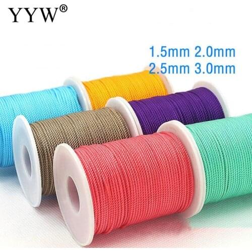 1.5/2.0/2.5/3.0mm Waxed Cord Jewelry Findings DIY Making Fabric Bracelet Necklace Thread Beadwork Findings Accessory Material