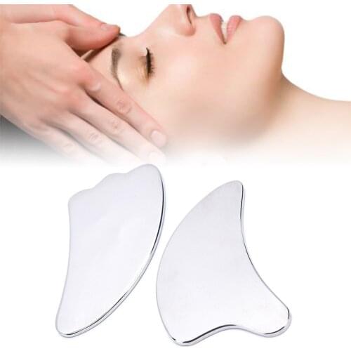 Stainless Steel Scraper Facial Massager Gua Sha Tool Face Lift Face Care Massage 1 Pcs