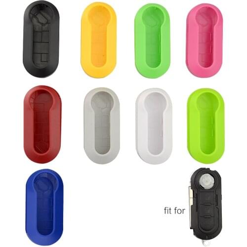 1/PC High Quality Plastic Replacement Car Key Protect Case Cover For Fiat 500 Panda Punto Bravo Colorful Case Auto Accessories