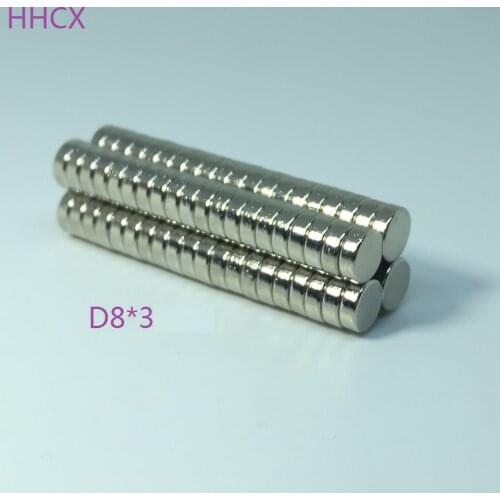 100 pcs/lot D 8x3 N35 Magnet 8*3 Magnets 8 X 3 for speaker