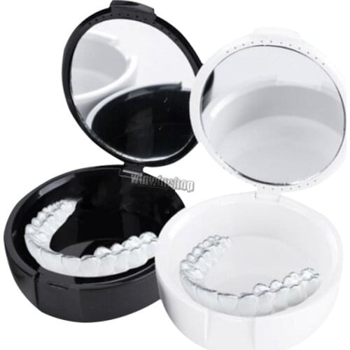 2Pcs Dental Orthodontic Fixation Box, Dental Denture Storage Box, Used In Dental Laboratory Whitening