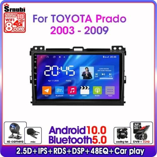 Android 10.0 2Din Car Radio Multimedia Player for Toyota LAND CRUISER Prado 2003-2009 GPS RSD Navigation Split Screen 4Gnet wifi