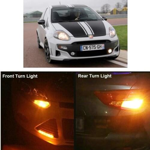 Car Accessories Front Rear turn signal lights For abarth punto 199 Hatchback 2012+ car products WY21W 26W canbus error free