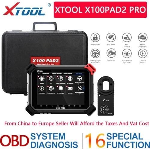 XTOOL X100 PAD2 PRO OB2 Car Diagnostic Tool Auto Key Programmer For VW 4th & 5th Immo With 16 Kind Special Functions