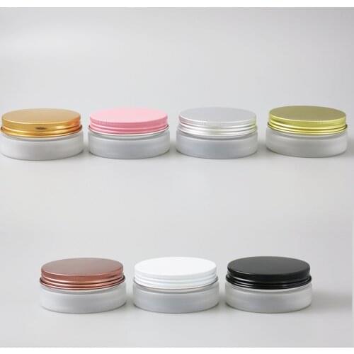 30 x Round Frost Clear Jars with Lids for Lip Balm Cream Make Up Cosmetics Sample Ointments and other Beauty Products 50g 50ml