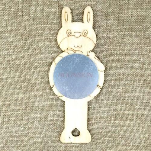 White blank wooden cartoon small mirror Thanksgiving gift for teacher hand painting toys