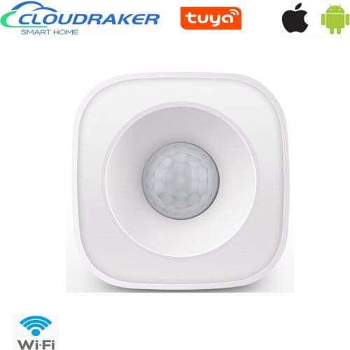 Cloudraker Tuya WiFi PIR Motion Sensor Wireless Infrared Detector Security Burglar Alarm Sensor Smart Life APP Control
