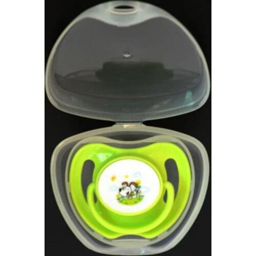 Baby Dummy Pacifier Case Transparent Safe Infant Soother Pod Storage Box Holder P31B