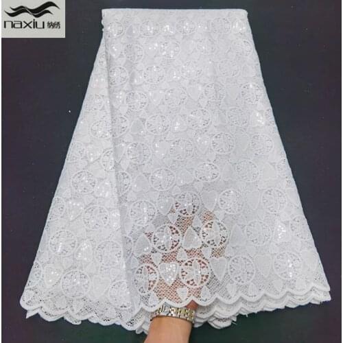 Madison Pure White African Milk Silk Lace Fabric 2021 High Quality Embroidery French Nigerian Lace Fabric For Wedding Sewing