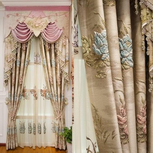 Elegant 4 D Jacquard Curtains For Living Room Window Bedroom Window Curtain Luxury Elegant Drapes Curtains For Kitchen/Hotel