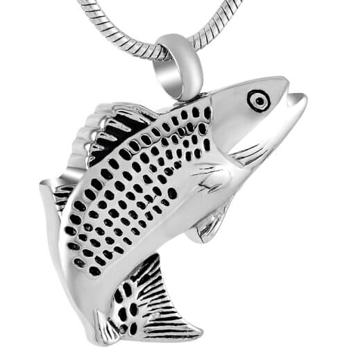 Customized Animal Urn Fish Cremation urn Pendant Necklace Pet Dogs Cats Memorial Cremation Urn Pendant Fashion Jewelry