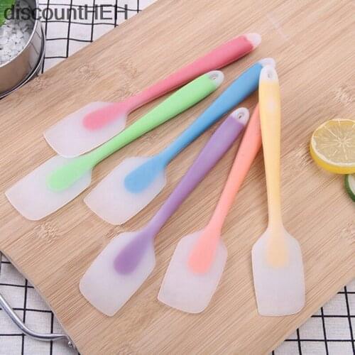 Baking Tools Spatula Translucent Mini Silicone Spatula Baking Spatula Cream Smoother Heat-Resistant Kitchen Utensils Scraper