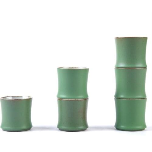 Ceramic Bamboo Puer Tea cups Personal Master Mini TeaCup Office Vintage Teaware Drinkware Mug Sent Friends