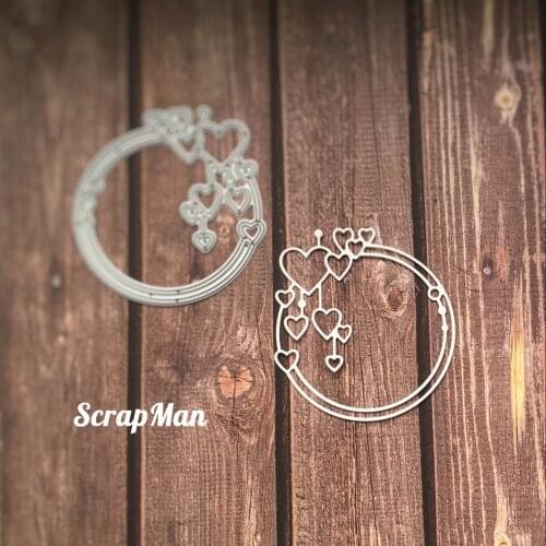 Heart Flowers Metal Cutting Dies cut die Scrapbooking Album DIY Card Craft Embossing