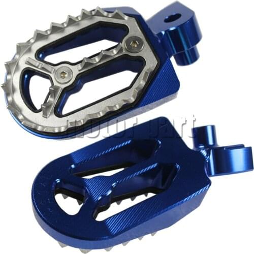 Motorcycle Aluminum Footpegs Rests Footrest For Yamaha YZ250 YZ85 YZ 250 125 85 WR250F 426F WR 250F 450F YZ450F YZ250F Blue