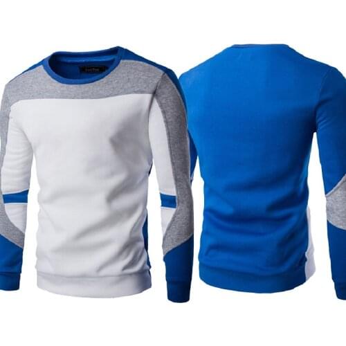 Mens Casual Sweatshirts Hoodie Stitching color O-Neck Fashion Harajuku Style Male Sweatshirt 2021 New cotton Mens pullover