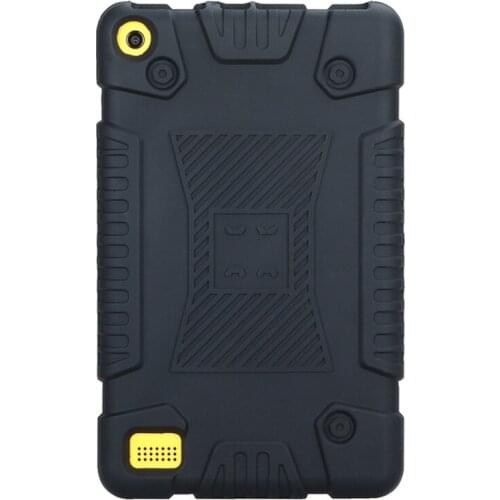 Soft Kids Shockproof Soft Silicone Case for Kindle Fire 7 2019 2017 Stand Cover for New Fire hd7 Case +FilmPen