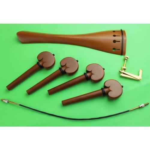 1set new 4/4 cello parts Jujube wood tailpiece pegs fine tuners tail gut
