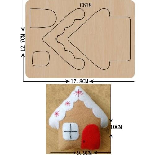 New Christmas house Wooden die Scrapbooking C-618 Cutting Dies Multiple sizes