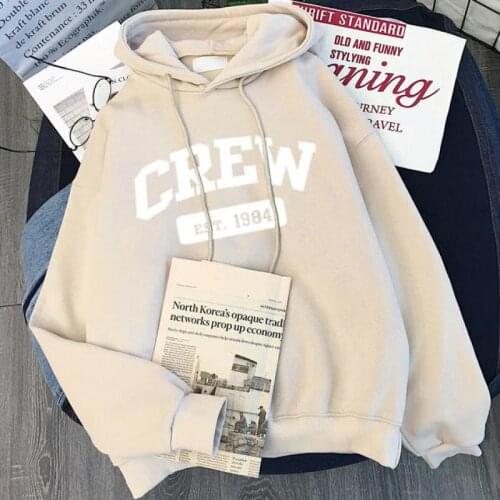 Autumn Plus Velvet Thickening Hoodies Women Tops Korean Student Loose College Style Casual All-match Coat Sweatshirt