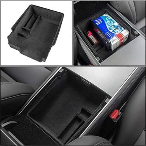 2021 Armrest Storage Box For Tesla Model 3 Y Car Central Armrest Box Console Cup holder box Auto Container Glove Organizer 2021