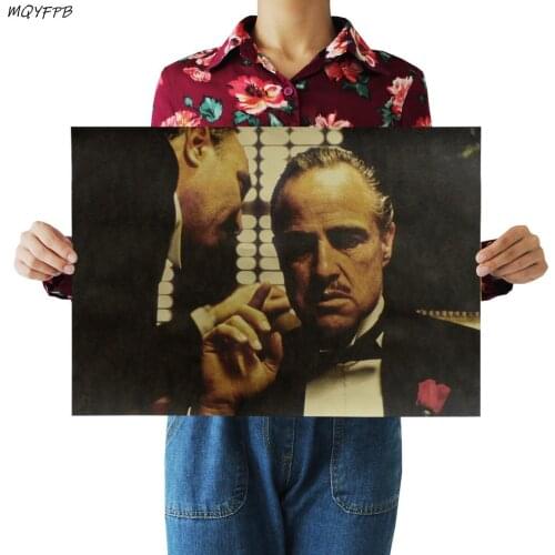 Movie The Godfather Kraft Paper Poster Home Room Wall Decoration Painting 50.5x35cm