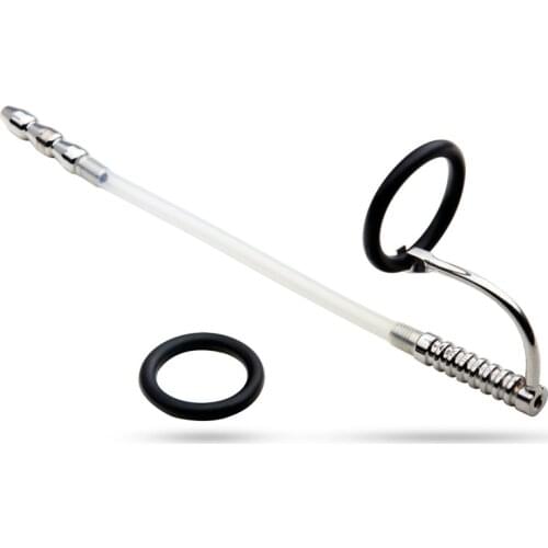 Sex Urethral Catheters Stretching Penis Plug with Cock Penis Ring Male Masturbator Sex Products for Men Urethral Dilators Sounds