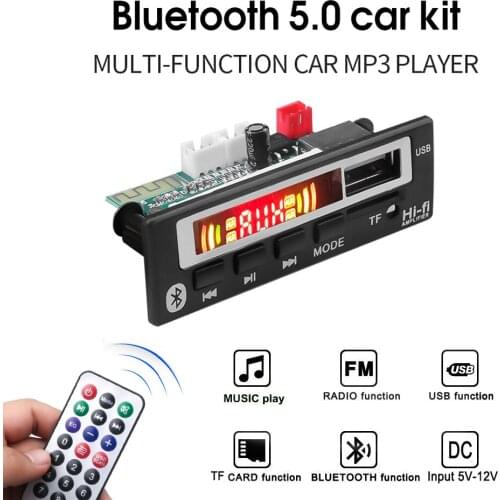 KEBIDU TF Radio MP3 Decoder Board 5V 12V Audio Module for Car Remote Music Speaker USB Power Supply Automobile Car Mp3 Player