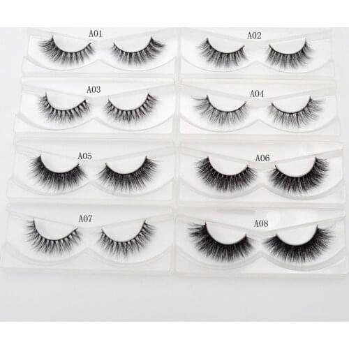 Visofree False eye lashes handmade natural make up False eyelashes sexy 3D Mink Lashes A01