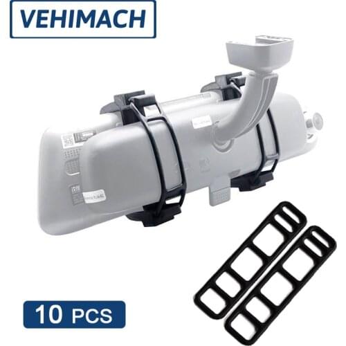 10pcs Dash Cam Fixed Strip Bandage Car Dash Cam Belt Silicone Rearview Camera DVR Mirror Holder Tie Tachograph Bracket Fix Band
