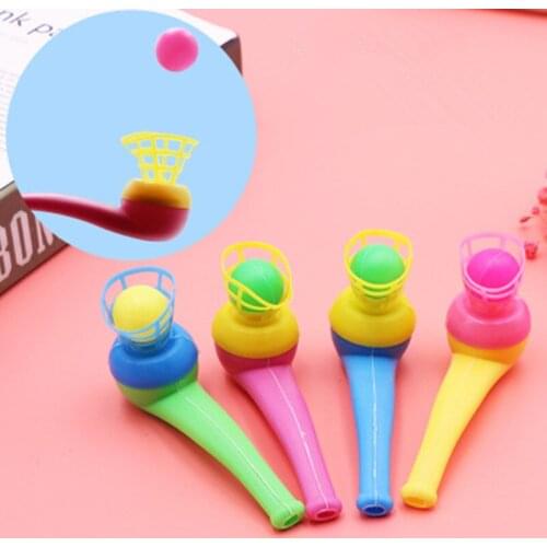 12PCS Pipe Ball Party Gifts Colorful Magic Blowing Pipe Floating Ball Children Toys Party Favors Birthday Present for Kids