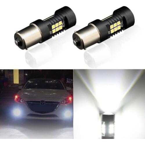 2pcs P21W LED 1156 BA15S LED Bulbs Car Lights for Fiat 500 600 Tipo Punto stilo Freemont Cross Coroma Panda Idea Palio