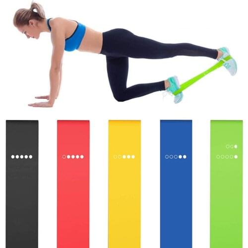 5PCS Yoga Resistance Bands Stretching Rubber Loop Exercise Fitness Equipment Strength Training Body Pilates Strength Training