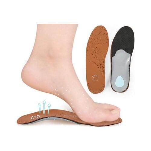 50pairs Leather Orthopedic Insoles Arch Support Inserts Pads Suitable For Men Women Shoes new