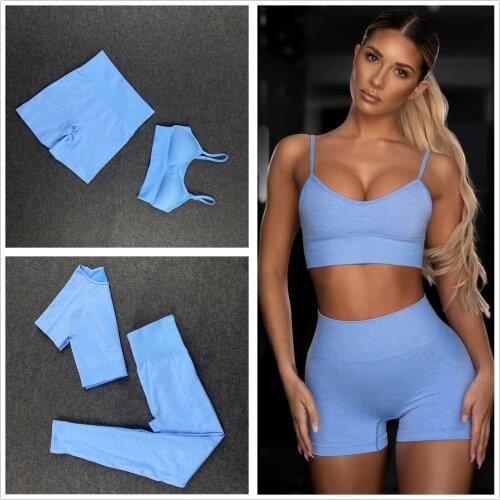 Seamless Women Yoga Set Shorts Workout Clothes Leggings Elastic Tight Training Suit For Women Gym Clothing Yoga Sport Set Sports