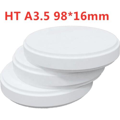 HT A3.5 98*16mm zirconia blank dental lab material CE ISO cad cam ceramics disc preshaded zirconium blocks