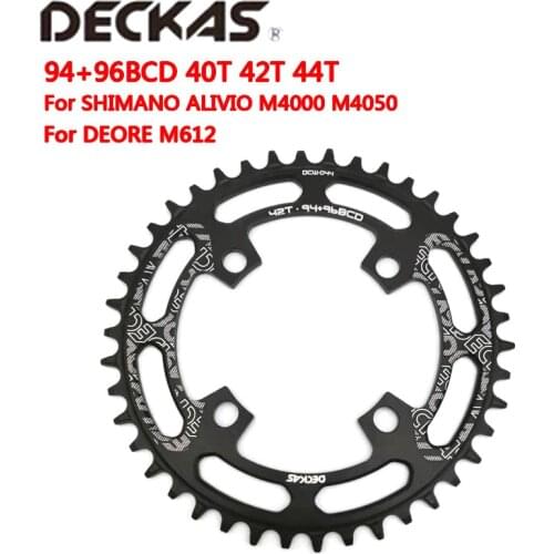 Deckas round Chainring 94+96bcd 40/42/44T MTB bike for shimano ALIVIO M4000 M4050 for DEORE M612 crank Free shipping