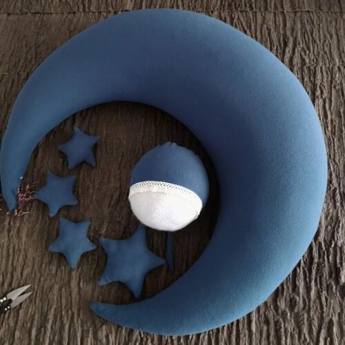 Baby Hat Posing Beans Moon Pillow Stars Set Infants Photo Shooting Accessories Newborn Photography Props