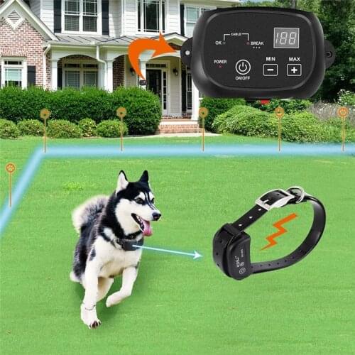 Electric Dog training Fence collar Pet Containment System Aboveground Underground,650 Ft Wire IP66 Waterproof Rechargeabl Collar