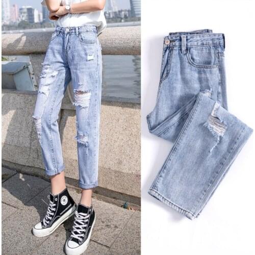 Foxmertor Womens Ripped Jeans