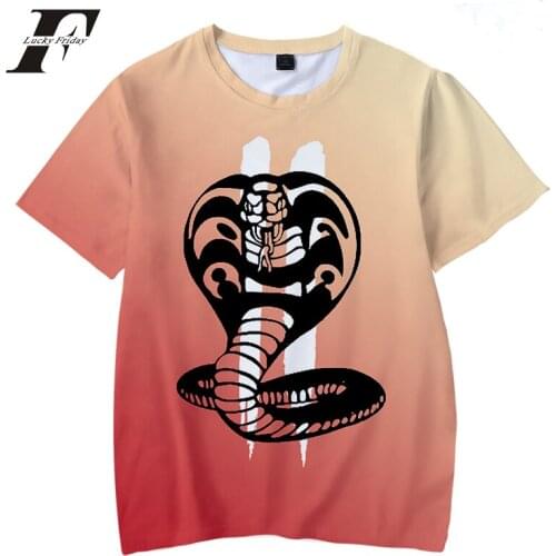 Boys T Shirt kpop Tv Show Summer 3d Snake Printed T Shirts Harajuku Cobra Kai Tops Tees Kids Casual Children Clothes T-shirt
