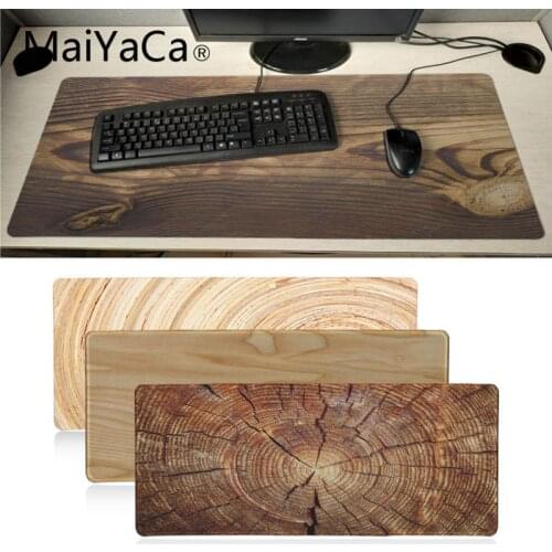 MaiYaCa New Design Brown Wood grain Laptop Gaming Mice Mousepad BIG SIZE Rubber Game Mouse Pad your wife girl friend gift