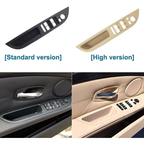 Car Interior Inner Door Armrest Panel Trim Cover For BMW E60 E61 5 Series 2008 2009 2010 Auto Accessories Beige Black