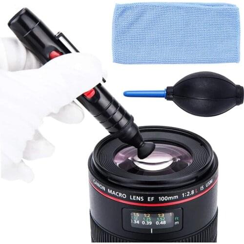 Camera Lens 3 In 1 Cleaner Cleaning Pen Air Blow Cloth Cleaner Kit Computer Keyboard Dust Cleaning Tools Laptop Screen Cleaner