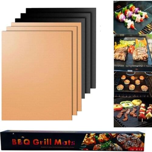 Non-Stick BBQ Gril Mat Barbecue Baking Liner Non-stick coating Baking SHeet Reusable Mat Pad Cooking Tools Heat-resistant Mat