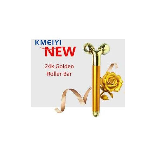 Beauty Bar 24K Golden Roller Pulse SKIN CARE Gold Facial Roller Massage Firming