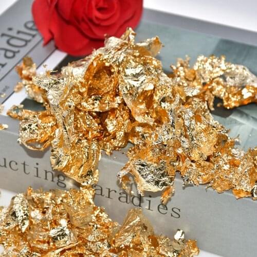 3/4/5/10g Imitation Gold Foil Sliver Rose Gold Color Glitters Sequins DIY Nail Art Decoration Handmade Epoxy Filling Supplies